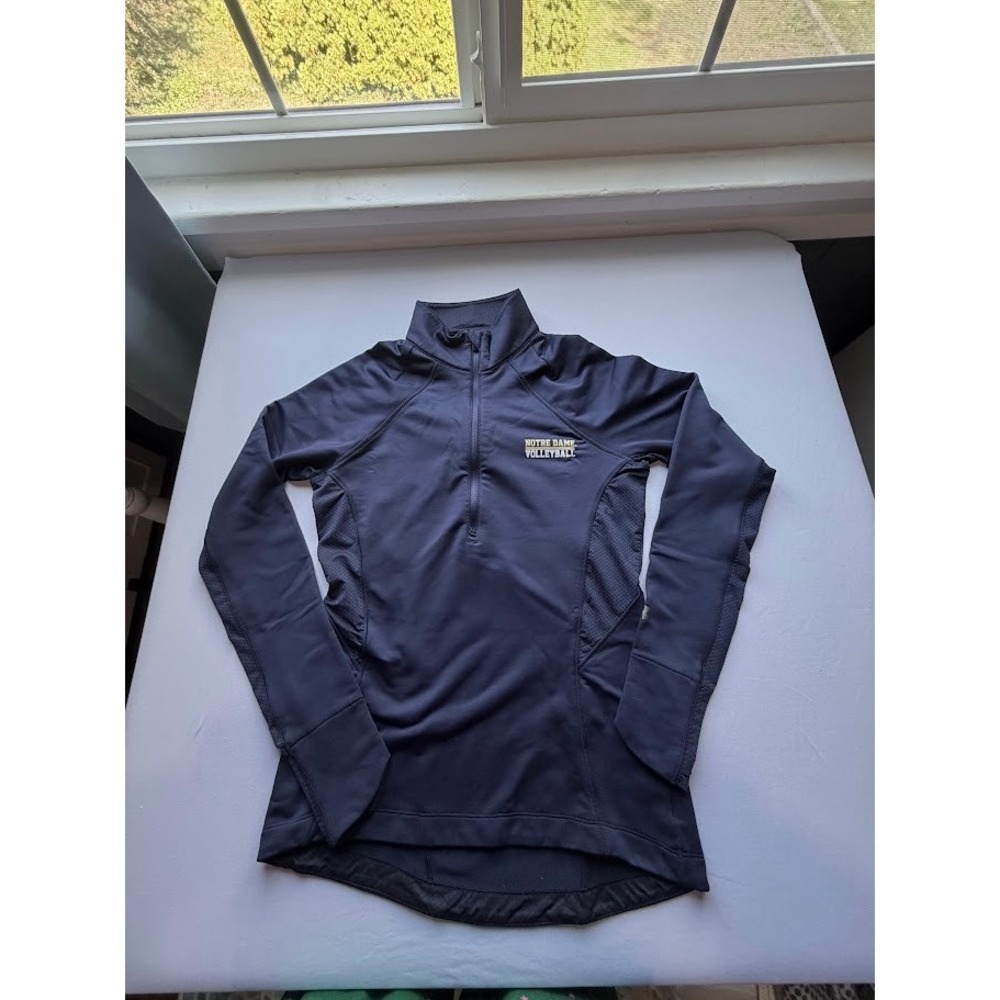 Under Armour Notre Dame Volleyball ColdGear 1/4 Zip Pullover Navy Blue Womens SM